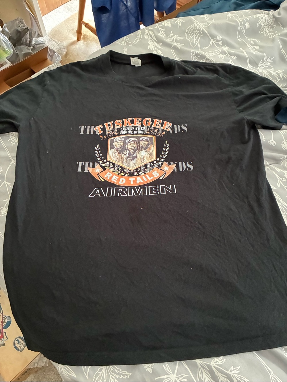 Authentic Tuskegee Airmen tribute tee - 332nd Fighter Group Red Tails Airmen.